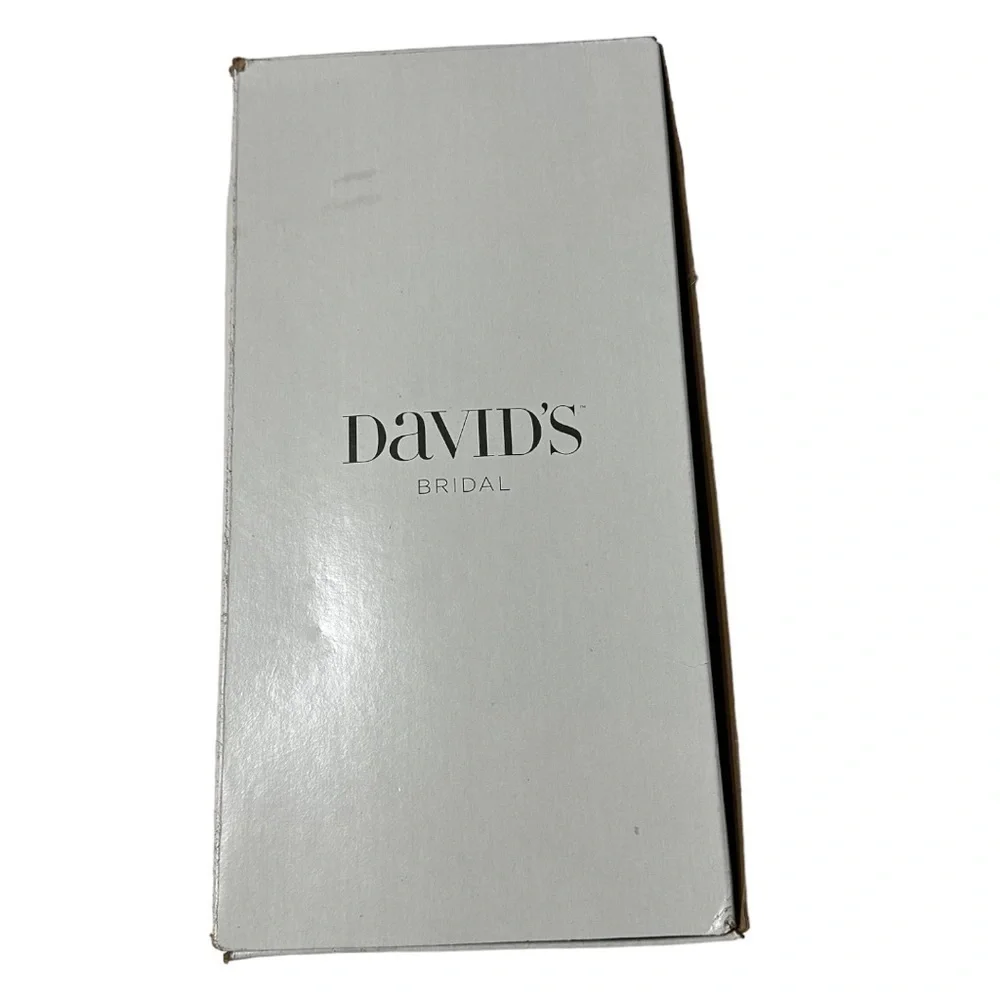 David's Bridal Dyable Gray Satin Platform High Heels Size 7